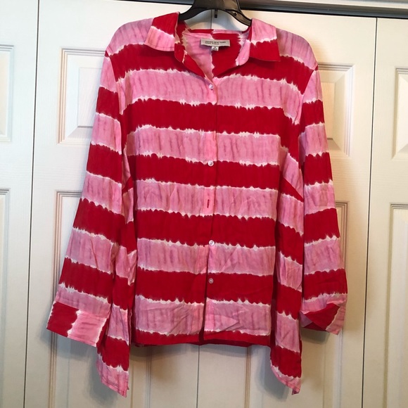 Jones New York Tops - Women’s Plus Tie-Dye Button-down